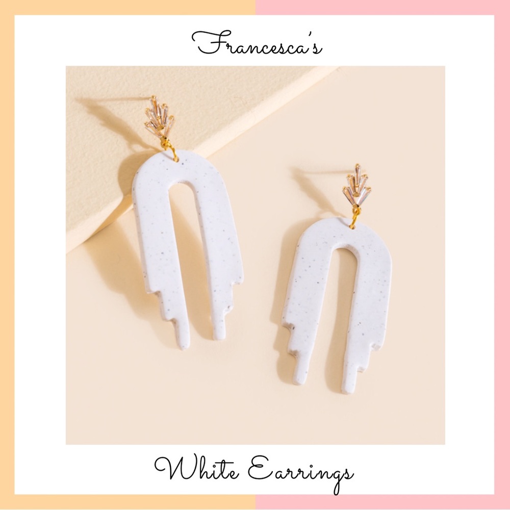 Francesca’s White Rainbow Earrings